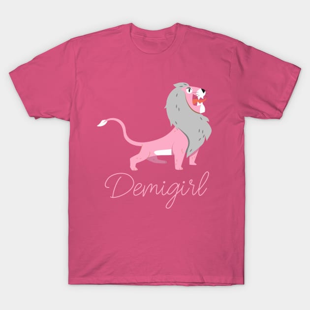 Demigirl Lion T-Shirt by RussellTateDotCom